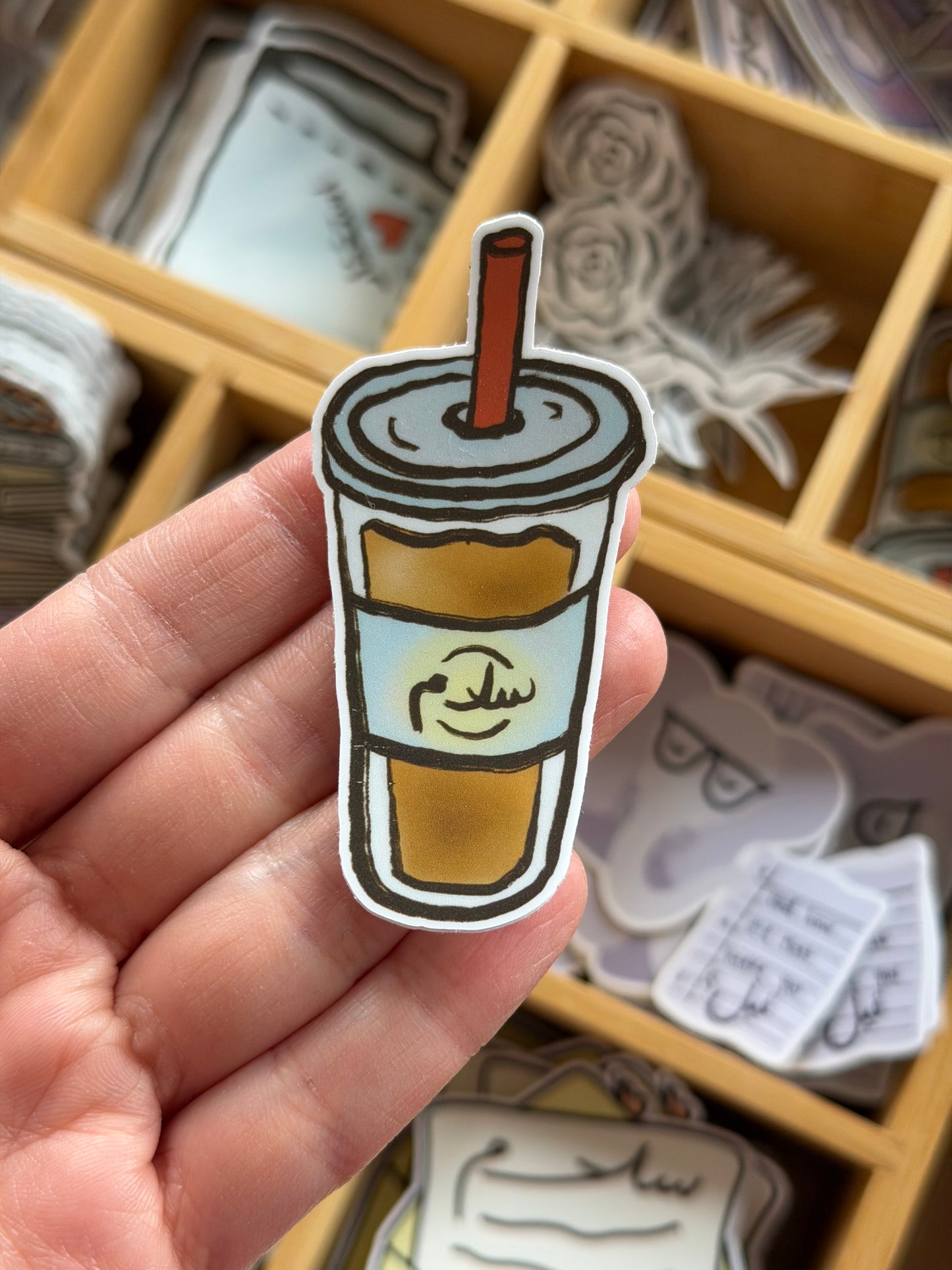 Islamic Vinyl Sticker - Salam Iced Coffee - Arabic Quote